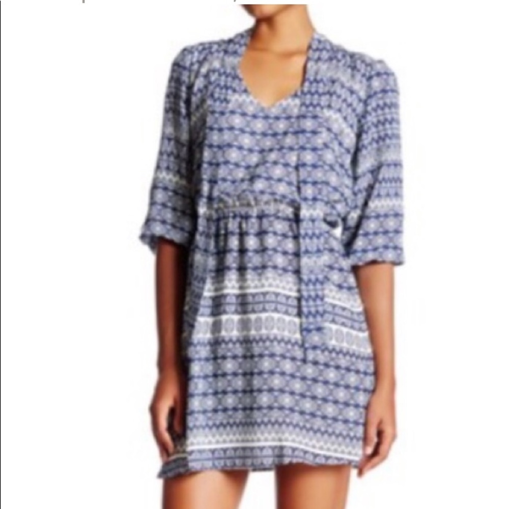 Want & Need- Woman’s Printed 3/4 Sleeve Dress